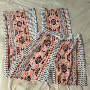 Blu Pepper Geometric Print Coastal Grandma Wide Leg pants